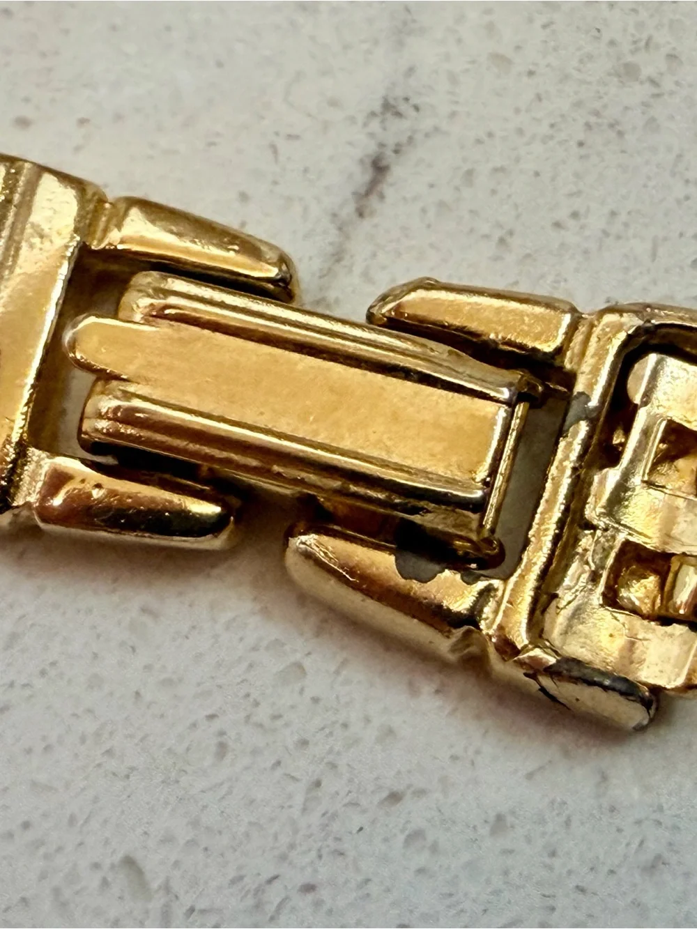 Vtg. 80’s Panther Link Choker Necklace Gold Tone Black Cabachon Rhinestone 18” - Picture 6 of 10